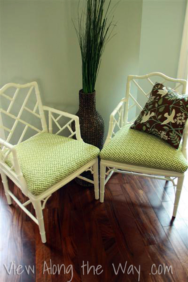Chinese Chippendale chairs recovered at View Along the Way