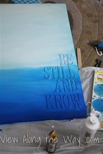 Be Still and Know art project raised letters at View Along the Way