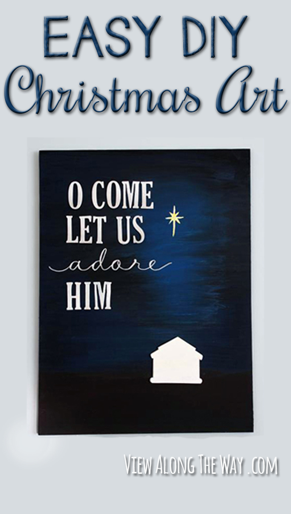 Make this simple, meaningful Christmas canvas art!
