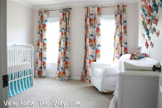 Girl Nursery Summer Totem Curtains