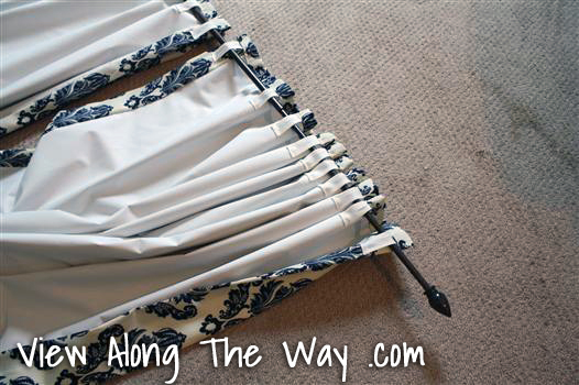 DIY back-tab curtain drapery panels