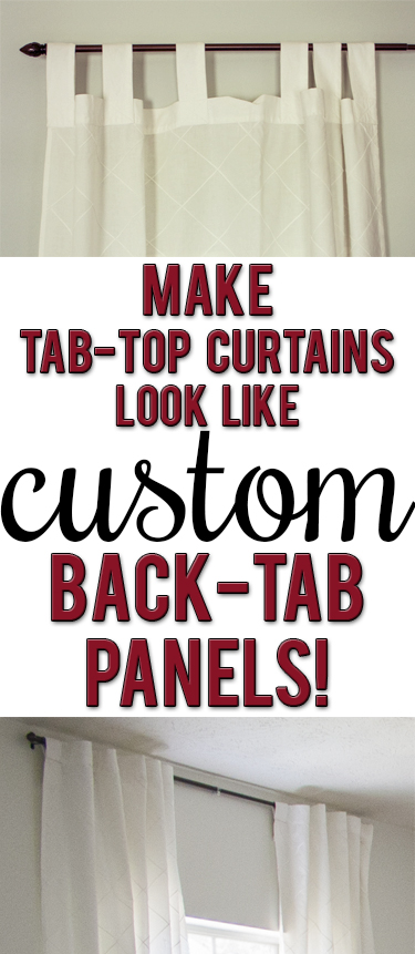 Easy, high-impact update: make your tab-top curtains look custom! So quick and simple!