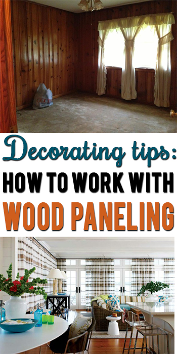 Learn how to disguise or decorate around dated wood paneling!