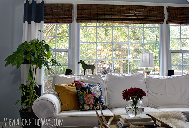 Tutorial: how to make DIY striped painted curtains!