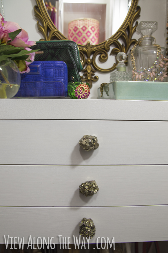 DIY precious stone knobs, like Anthropologie's $128 version but for MUUUCH less!