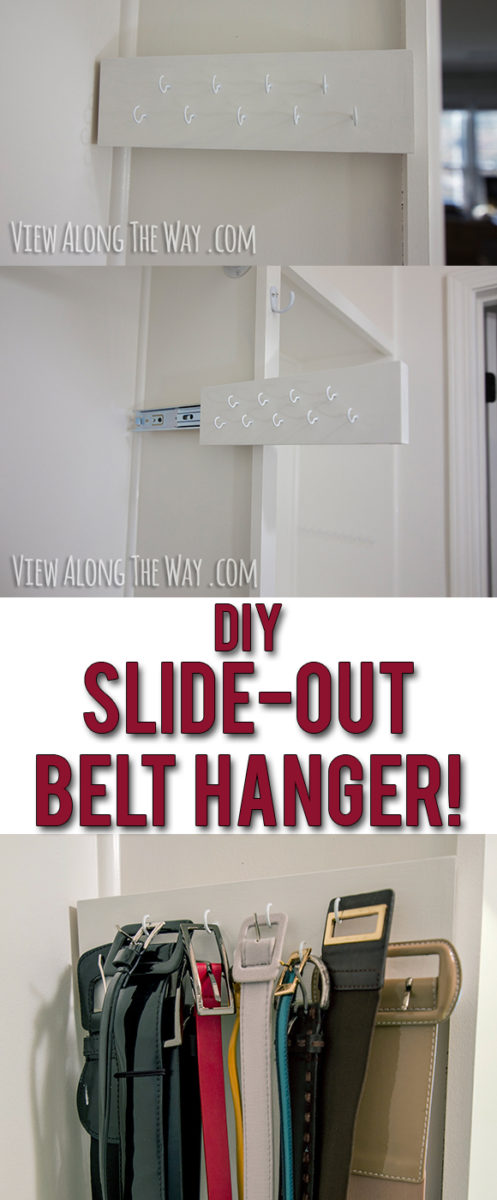 I totally need this! Easy and inexpensive to make your own belt holder that slides out!