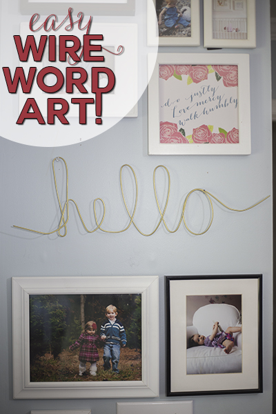 Love this simple DIY project -- make wire word art for your house! So many possibilities!
