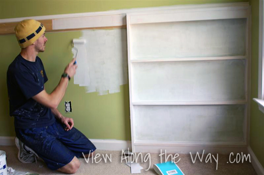 Painting Trim Color on a Front-Facing Bookshelf Wall