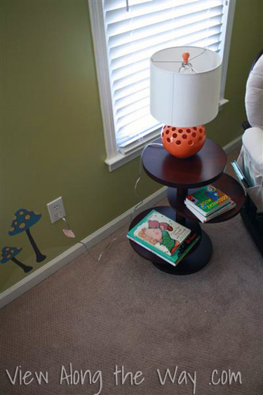 Baby Boy Nursery with Orange Lamp