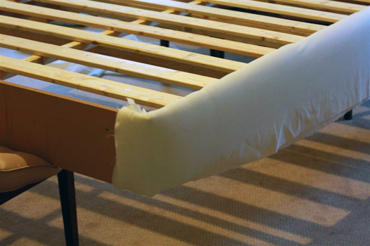 How to upholster a DIY platform bed
