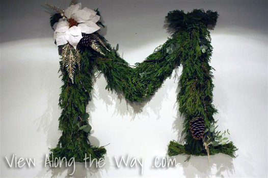 Monogrammed Monogram Letter Wreath - M