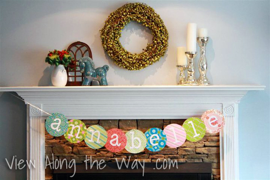 DIY name banner for parties and baby showers
