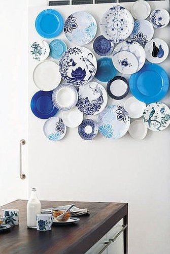 Blue and White Plate Wall Display, Random