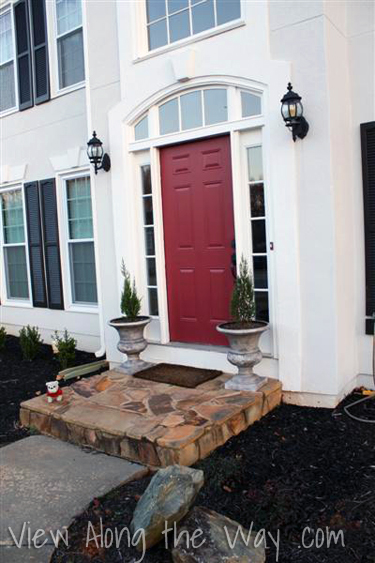 Red front door