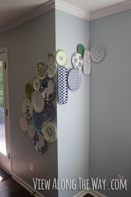 Free-flowing, creative plate wall!