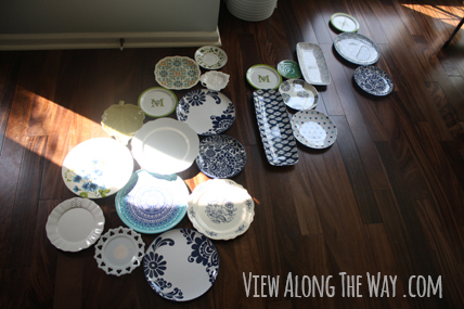 How to lay out a plate wall - creative plate display!