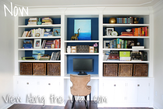 Decorated Bookshelves at View Along the Way