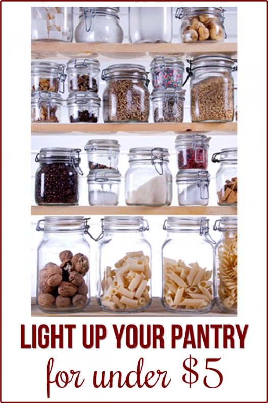 So easy to light your small closet--pantry with this $4 solution!
