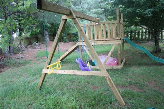 How To Build A Diy Playground Playset Part 2 - Diy A Frame Swing Set With Slide