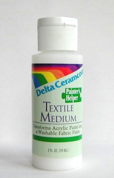 Using textile medium to paint fabric (and the fabric is washable!)