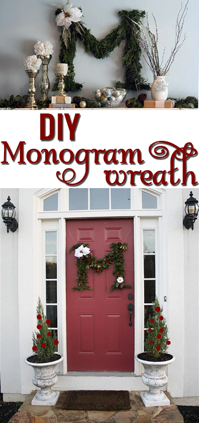 Make your own letter wreath for the holidays! Works indoors or out!