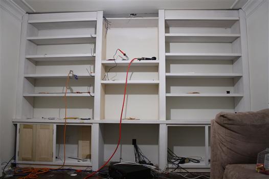 Even Energy Efficient Lighting, Built In Shelves Lighting