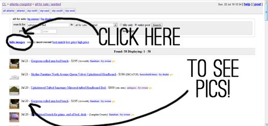 Craigslist search tips: how to see images on craigslist results page