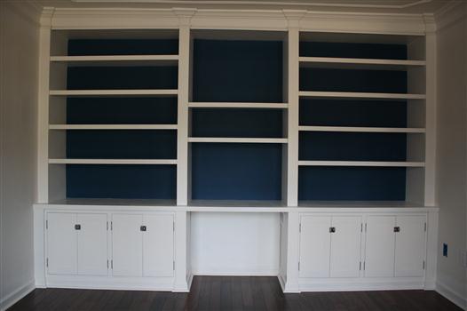 DIY office built-in bookshelf wall, bookshelves, shelves, shelf