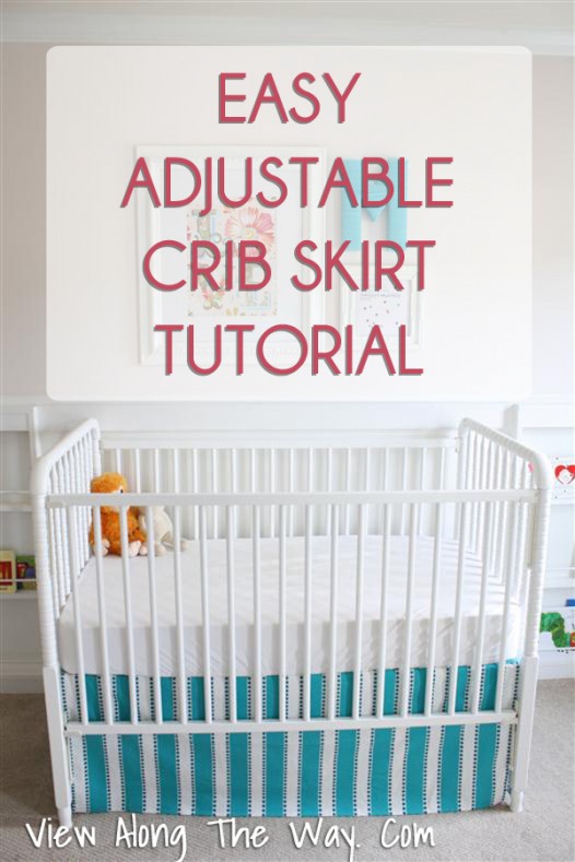 Easiest DIY crib skirt ever! No more crumpled crib skirt!