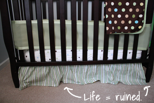 adjustable crib skirt