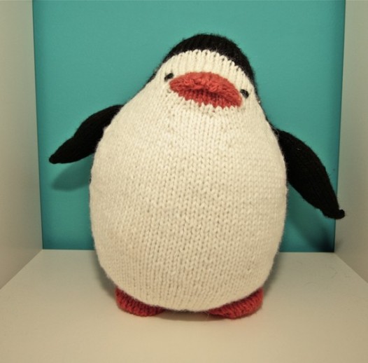 Plush penguin for nursery