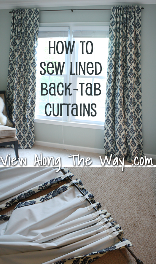 Little Bir Secrets How To Sew Tab Back Curtains Guest Tutorial