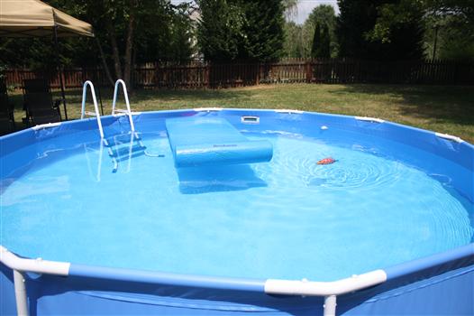 backyard above-ground swimming pool
