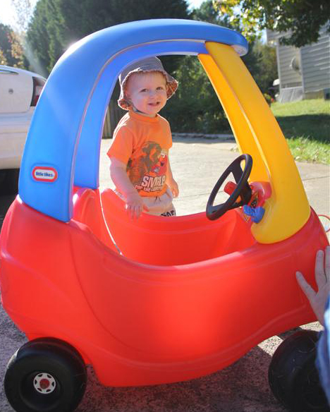 large red toy car