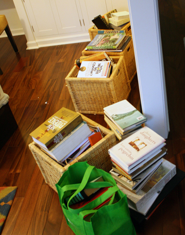 piles of books, how to style bookshelves