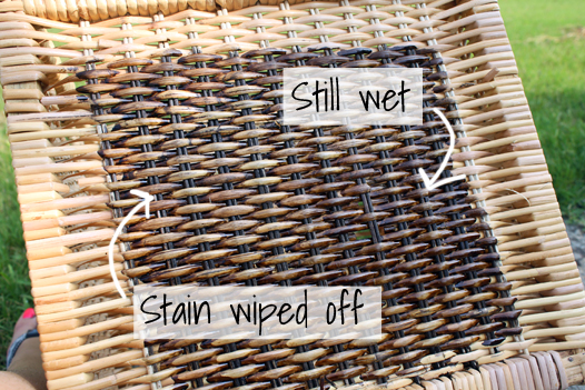 Staining Wicker Storage Baskets at View Along the Way