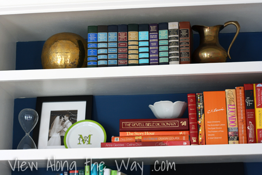 Styled Bookshelves at View Along the Way