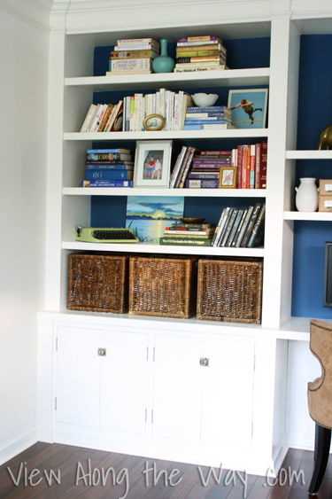 Styled Bookshelves at View Along the Way