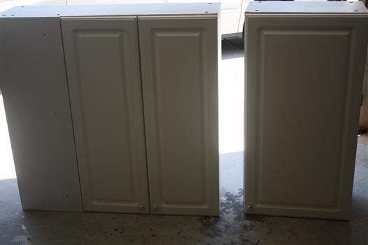 White laminate cabinet boxes