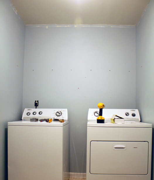 laundry room construction in progress