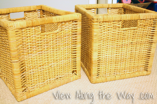 wicker storage baskets