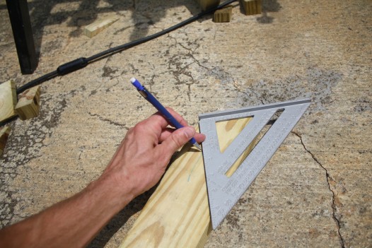 playset cutting rafter to lay flat