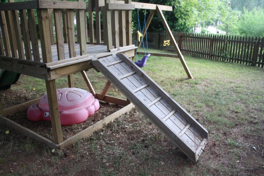 wood playset ramp ladder