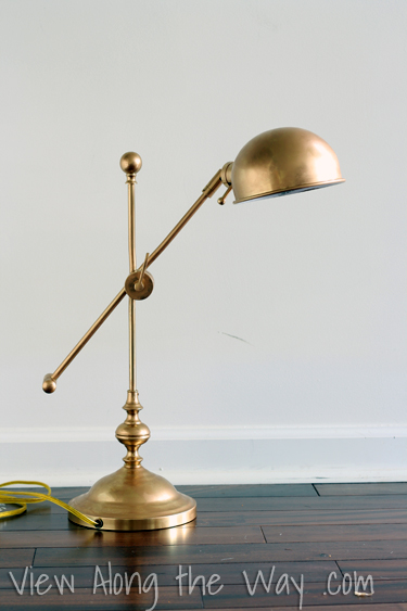 DIY Rubbed Gold Thrift Store Lamp Makeover Rub 'n Buff Tutorial