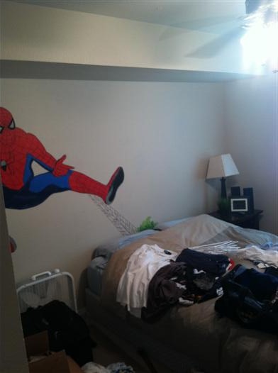 spiderman wall mural