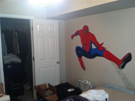 spiderman wall mural