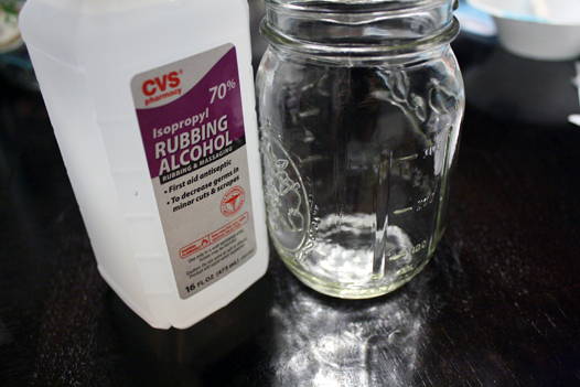 Mason Jar Rubbing Alcohol