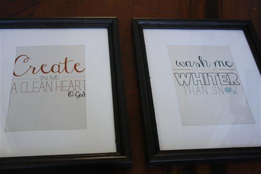 Framed bible verse art