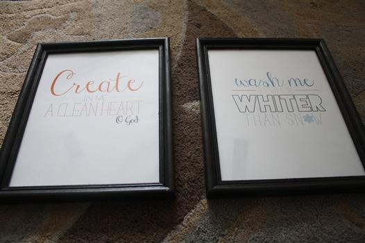 Framed bible verse art