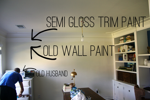 Fresh New De Germed Walls In The Office View Along Way - Can You Paint Crown Molding Same Color As Walls
